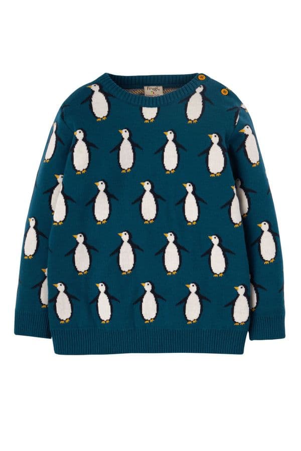 Frugi Penguins Jolly Knitted Jumper