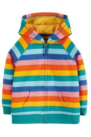 Frugi Pink Rainbow Stripe Dorothy Hoody
