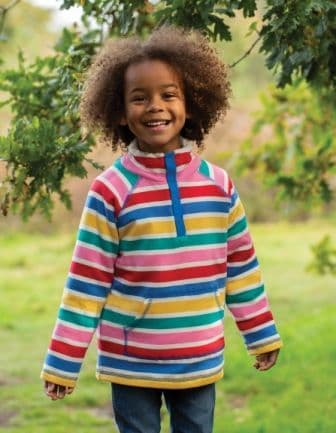 Frugi Rainbow Multistripe Snuggle Fleece
