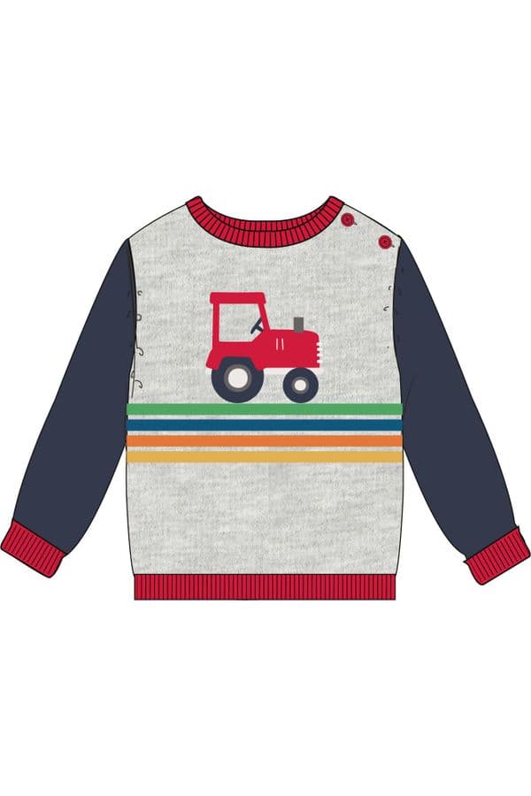 Frugi Rainbow Tractor Elwood Knitted Jumper