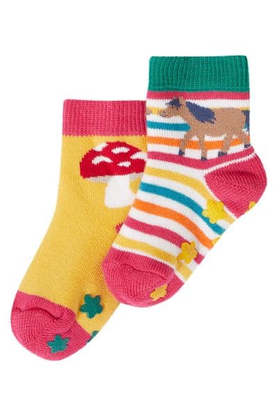 Frugi Rainbow Transport Little Socks 3 pack