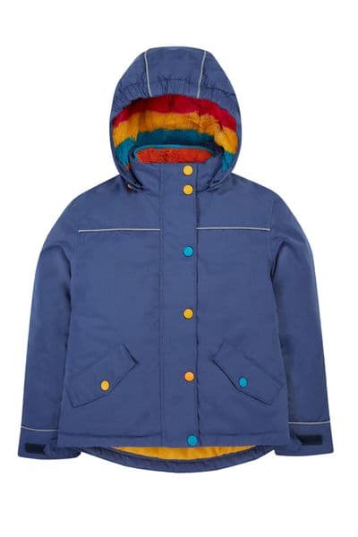 Frugi Rambler 3 in 1 Coat  Navy Autumn Stripe