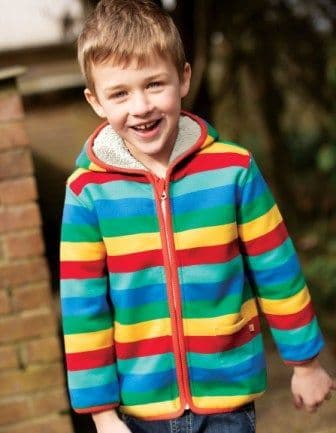 Frugi Reversible Snuggle Jacket Rainbow Stripe