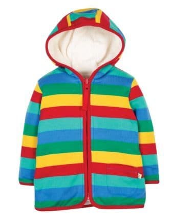 Frugi Reversible Snuggle Jacket Rainbow Stripe