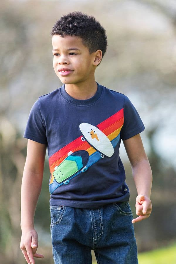 Frugi Skateboards Carsen Applique Top