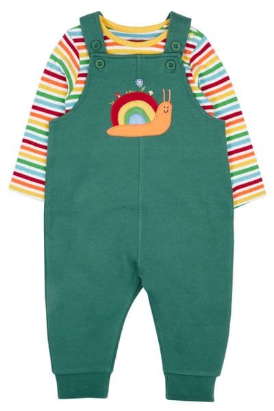 Frugi Snail Coverack Dungaree Outfit