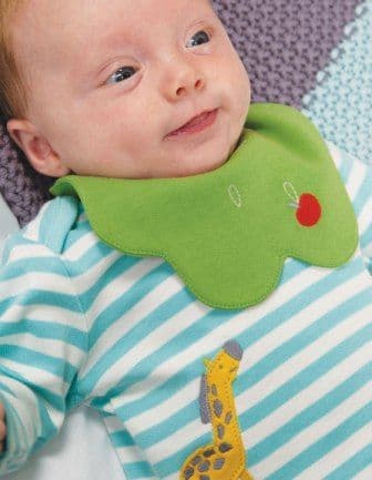 Frugi Tip Top & Bib Set Topaz Giraffe