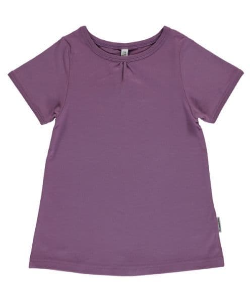 Maxomorra A-Line Short Sleeve Top Dusty Purple