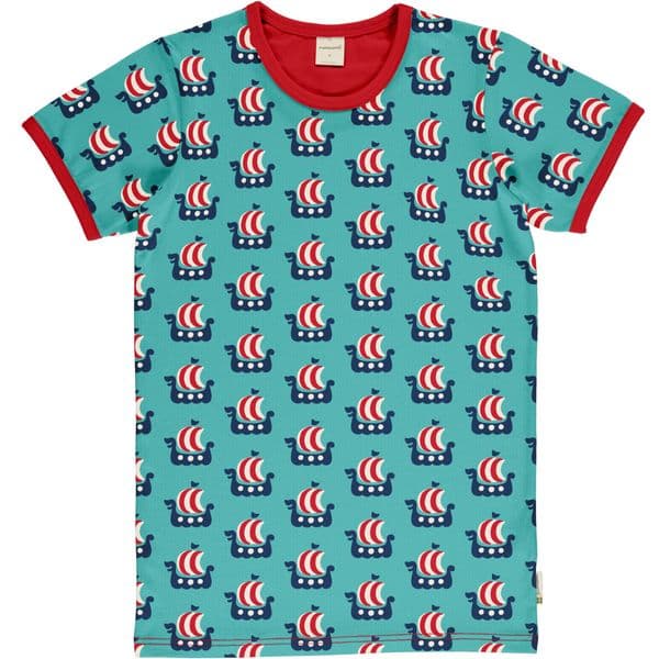 Maxomorra Adult Viking Ship Short Sleeve Top