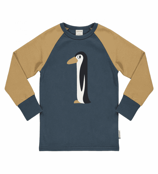 Maxomorra Age 1 Long Sleeve Top Penguin