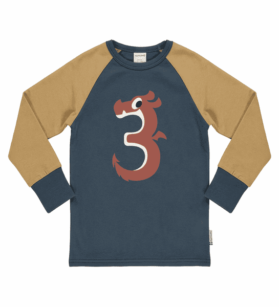 Maxomorra Age 3 Long Sleeve Top Dragon