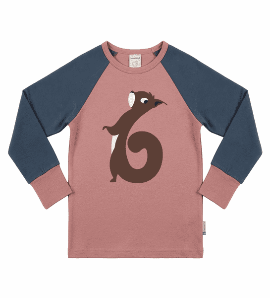 Maxomorra Age 6 Long Sleeve Top Squirrel