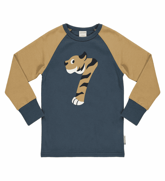 Maxomorra Age 7 Long Sleeve Top Tiger