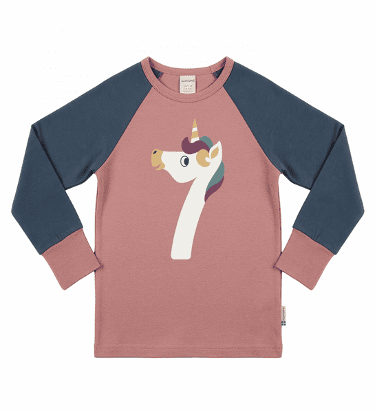 Maxomorra Age 7 Long Sleeve Top Unicorn