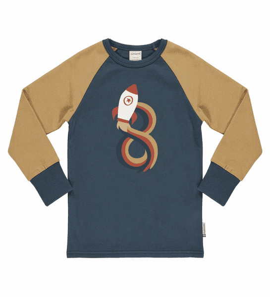 Maxomorra Age 8 Long Sleeve Top Rocket