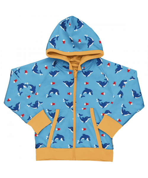 Maxomorra Bali Vibes Dolphin Reversible Hooded Cardigan