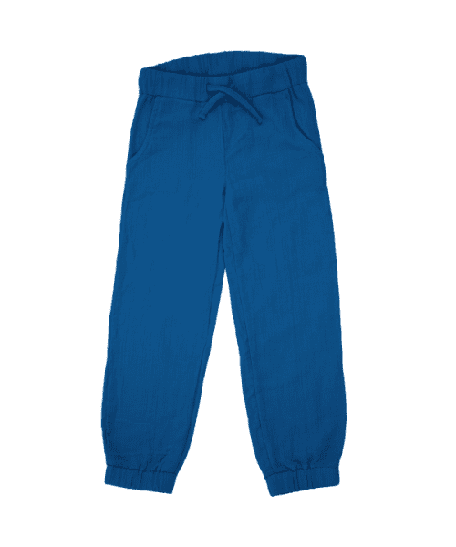 Maxomorra Blue Muslin Pants