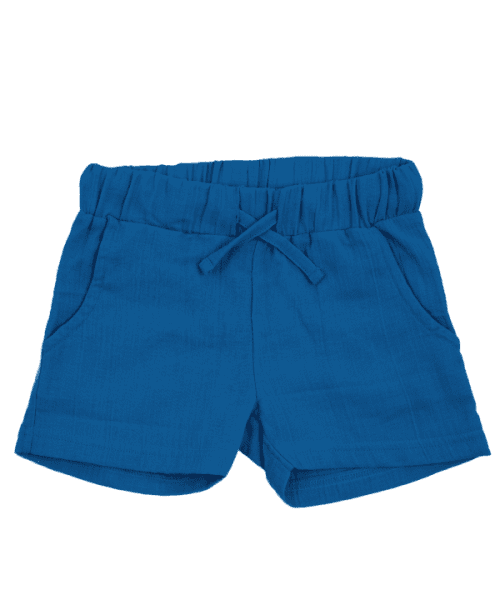Maxomorra Blue Muslin Shorts