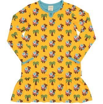 Maxomorra Camel Caravan Frill Dress