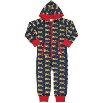 Maxomorra Cheetah Hooded Onesie Sweat