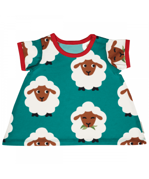 Maxomorra Doll Dress Farm Sheep