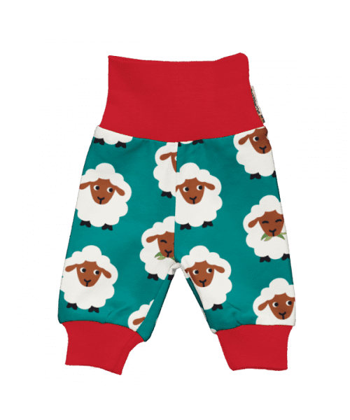 Maxomorra Doll Rib Pants Farm Sheep