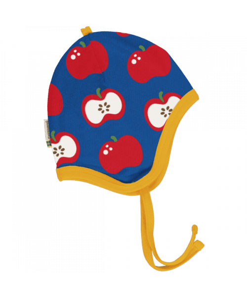 Maxomorra Farm Apple Velour Helmet Hat