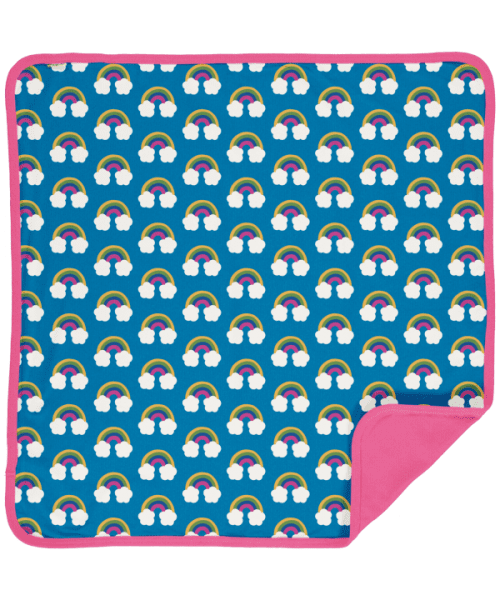 Maxomorra Farm Rainbow Velour Blanket
