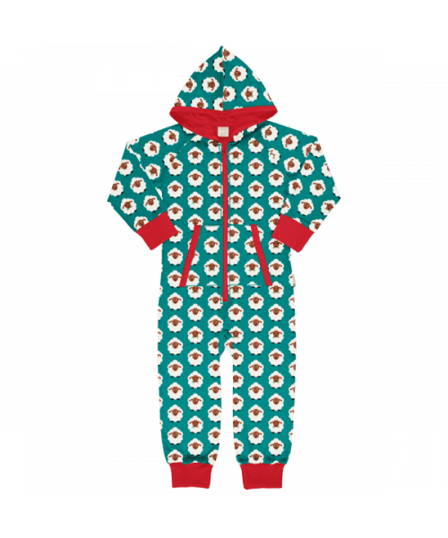 Maxomorra Farm Sheep Lined Hooded Onesie