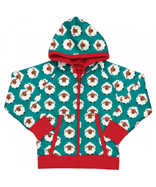 Maxomorra Farm Sheep Reversible Hooded Cardigan