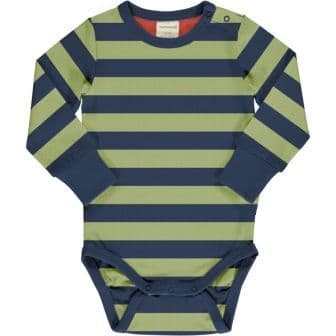 Maxomorra Fern Stripe Long Sleeve Body