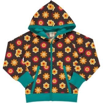 Maxomorra Flower Hooded Cardigan Sweat