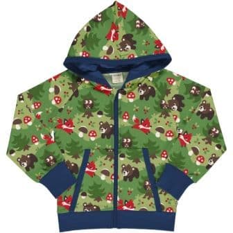 Maxomorra Forest Hooded Cardigan Sweat