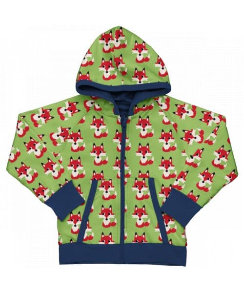 Maxomorra Fox Reversible Hooded Cardigan