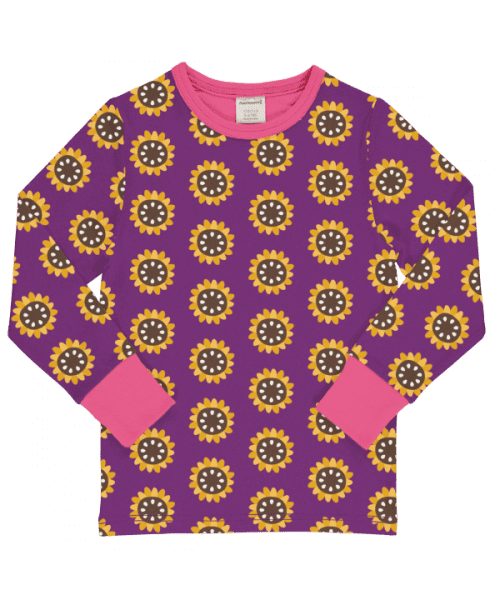 Maxomorra Garden Sunflower Long Sleeve Top