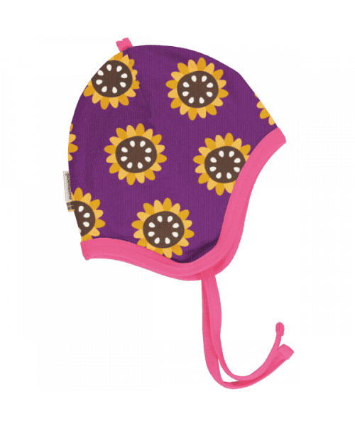 Maxomorra Garden Sunflower Velour Helmet Hat