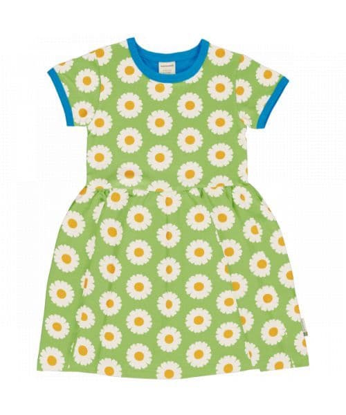 Maxomorra Green Daisy Spin Dress