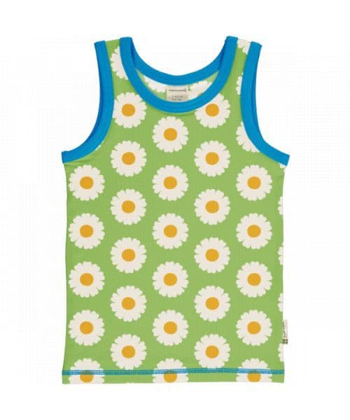 Maxomorra Green Daisy Tank Top