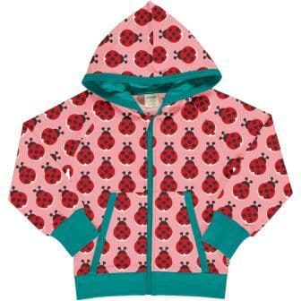 Maxomorra Ladybug Hooded Cardigan Sweat