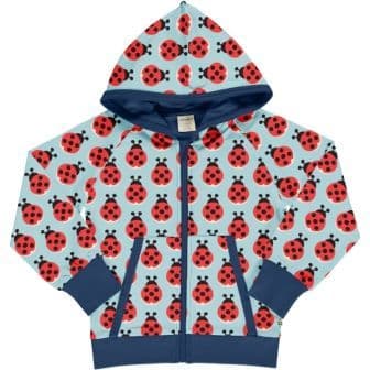 Maxomorra Lazy Ladybug Hooded Cardigan