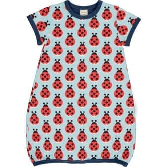 Maxomorra Lazy Ladybug Short Sleeve Balloon Dress