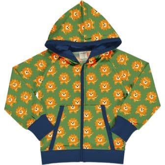 Maxomorra Lion Hooded Cardigan Sweat