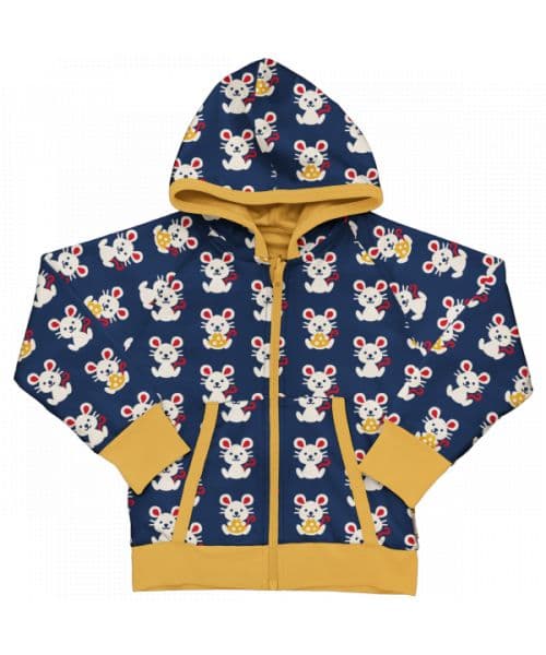 Maxomorra Mouse Reversible Hooded Cardigan