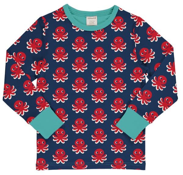 Maxomorra Octopus Long Sleeve Top