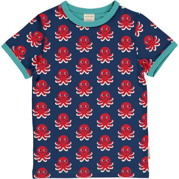 Maxomorra Octopus Short Sleeve Top