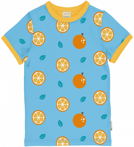 Maxomorra Orange Sleeve Top SS25