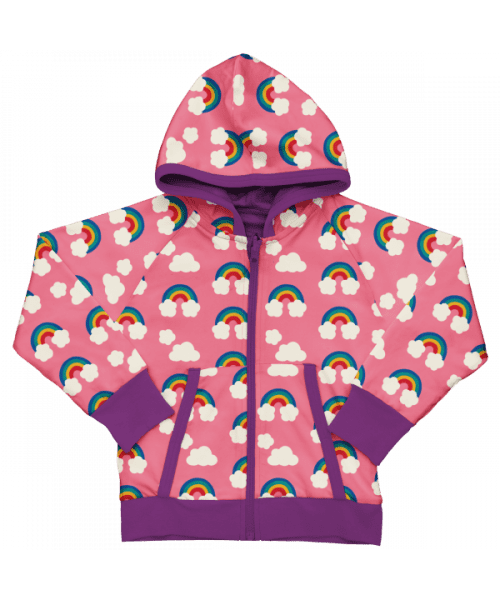 Maxomorra Pick & Mix Rainbow Reversible Hooded Cardigan