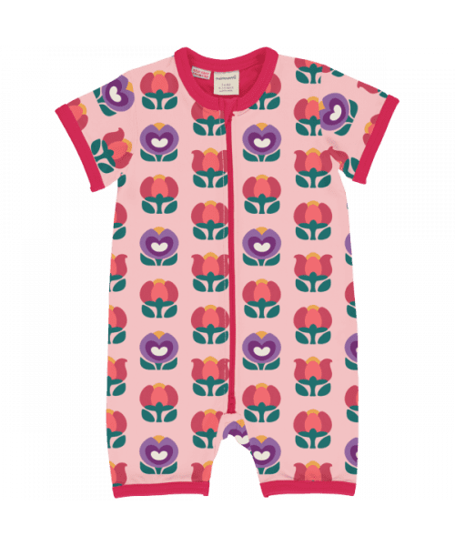 Maxomorra Picnic Tulip Short Rompersuit