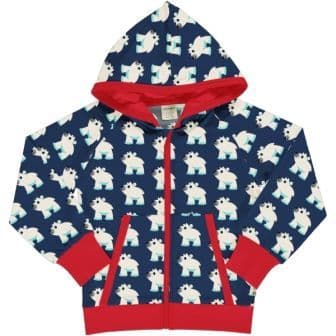 Maxomorra Polar Bear Hooded Cardigan Sweat