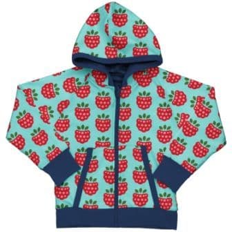 Maxomorra Raspberry Reversible Hooded Cardigan